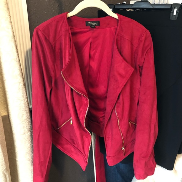 Thalia Sodi Jackets & Blazers - Thalia Sodi Red Suede jacket